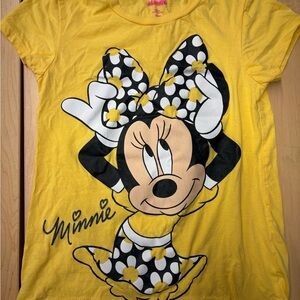 Disney Yellow and Black Minnie Mouse Short Sleeve Tee